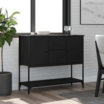 Industrial Wooden Metal Sideboard Storage Cabinet Unit With 2 Doors 2 Dr... - $120.13+