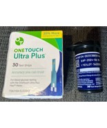 (2 ct) One Touch Ultra Plus Test Strips 60 ct total test strips READ 6/24 - £15.48 GBP