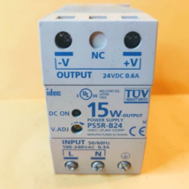 IDEC PS5R-B24 POWER SUPPLY OUTPUT 24VDC 0.6A INPUT 100-240V 0.3A 15W IND... - $17.84