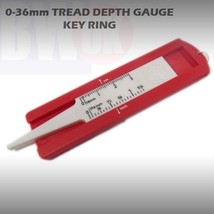 METRIC TYRE TREAD DEPTH GAUGE KEY CHAIN 0-36 mm DEPTH TYRE GAUGE KEY RIN... - $3.64