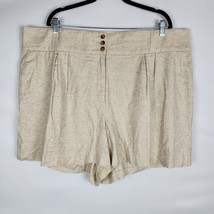 Lane Bryant Women&#39;s Size 22 Linen City Shorts Beach Minimalist Casual Co... - $18.77