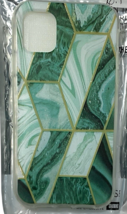 Protective TPU Case For iPhone 11 6.1" + Screen Protector - Green Marble Design image 2