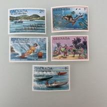 x5 1977 Grenada Eastern Water Parade Stamps - £5.90 GBP