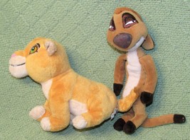 Disney Lion King B EAN Bag Timon And Nala Mini Plush Stuffed Animal Lot 8&quot; &amp; 6&quot; - £12.37 GBP