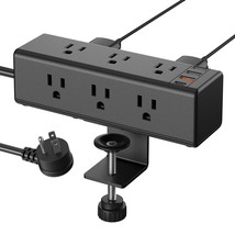 Desk Clamp Power Strip With 9 Outlets, Desktop Edge Mount Surge Protector With U - £52.74 GBP