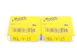 LOT OF 8 NEW COOPER BUSSMANN MDL-V-15 FUSES MDLV15 - £12.51 GBP