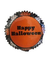 Happy Halloween 24 Baking Cups Cupcake Liners Wilton Jack O&#39;Lantern Ghost - $3.26