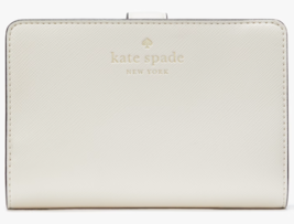 Kate Spade Schuyler Medium Compact Bifold Wallet Off White KG676 Meringu... - £35.14 GBP