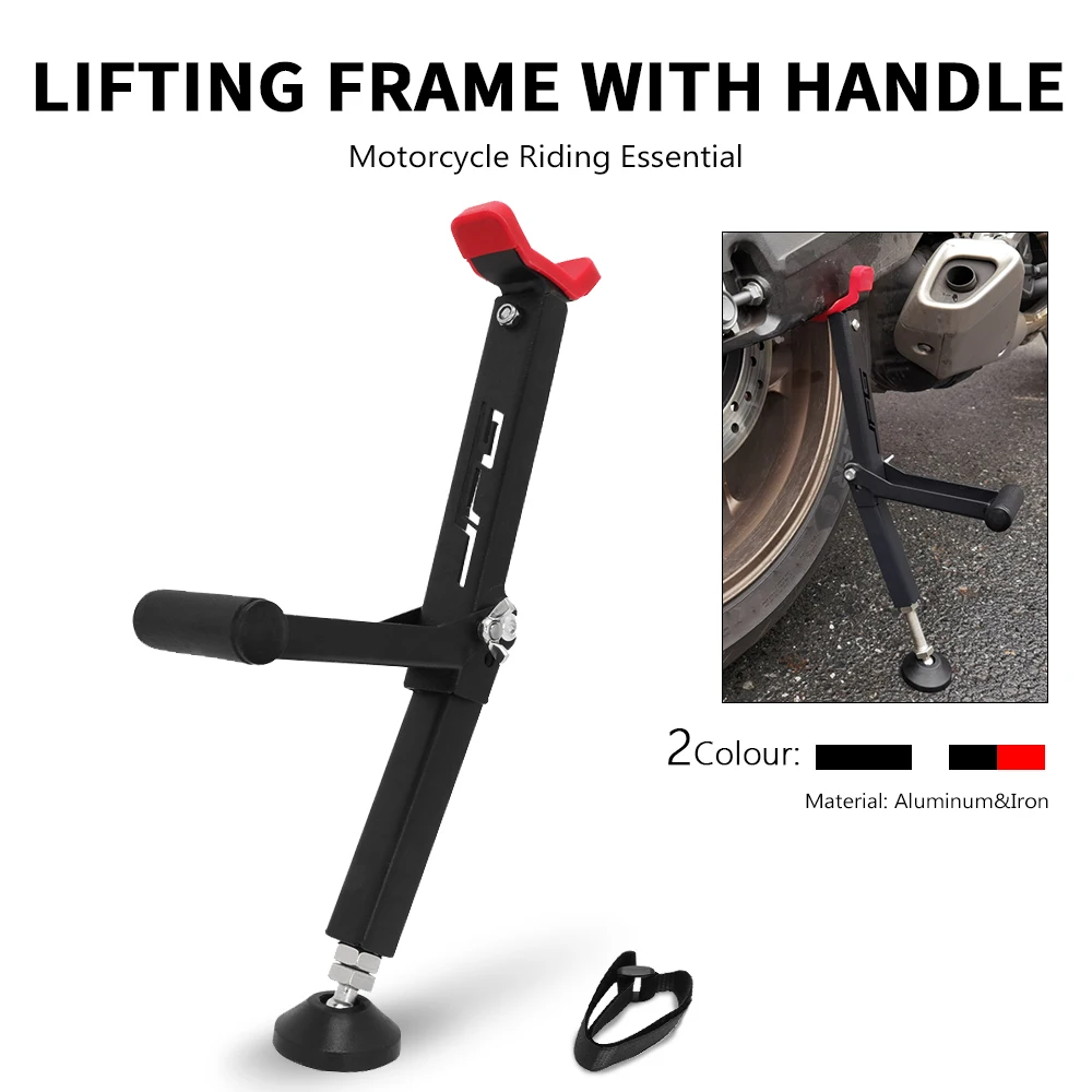 Motorcycle Wheel Stand Portable Single Sided Paddock Stand Front Rear Support Fo - £45.90 GBP