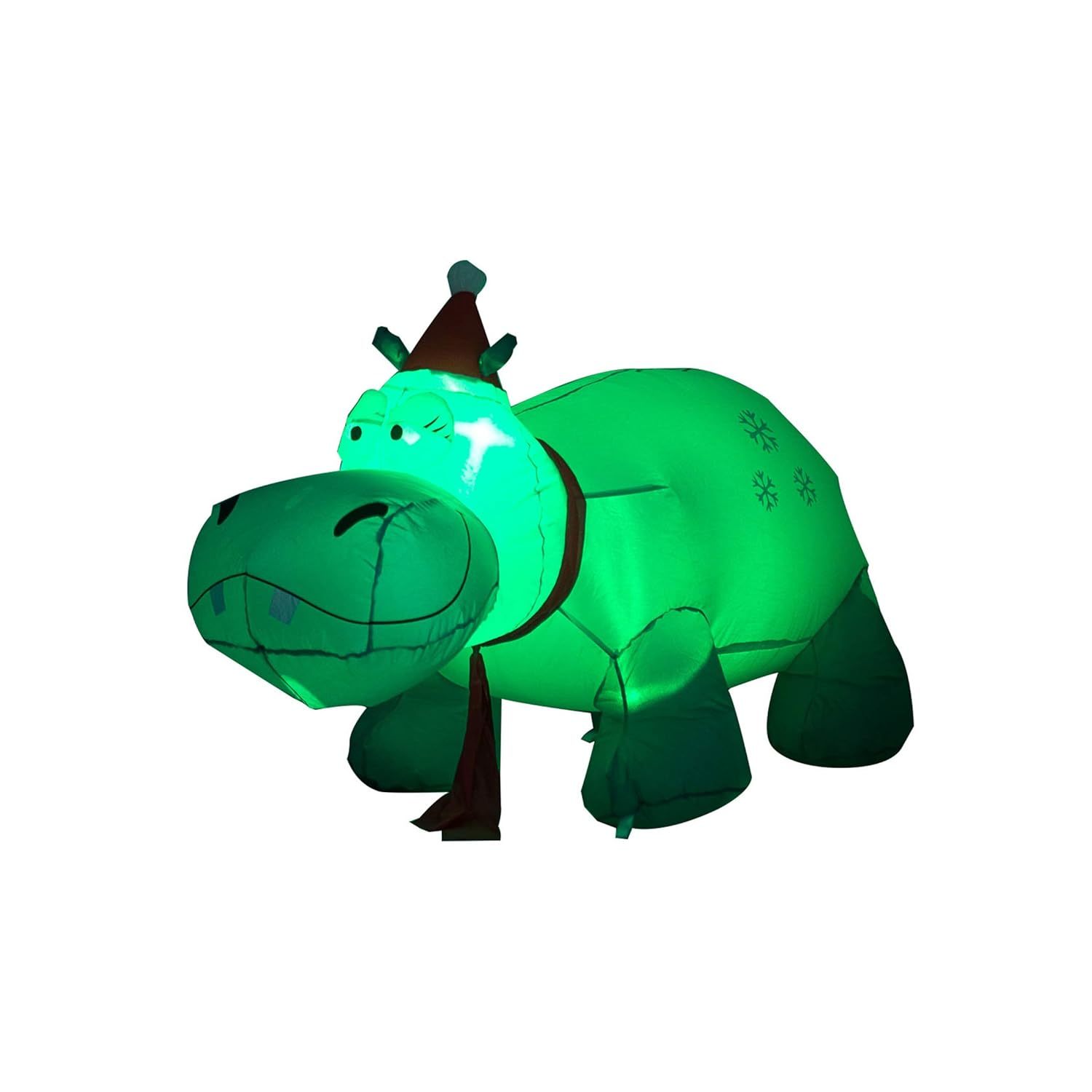 Christmas Inflatable Decoration Hippo 4Ft With Led Lights,Christmas Hippo Outdoo