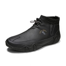 Outdoor Men&#39;s Boots Handmade Leather Boots Men&#39;s Original Light Designer Winter  - £46.20 GBP