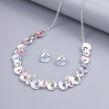 Cring Coco Necklace Set Women's Trendy Round Choker Chain Statement Necklaces Si - £25.82 GBP