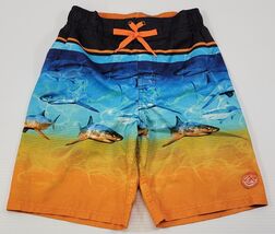 G) Zero Xposur Kids Swim Trunks Shorts with Lining Sharks L-7 - $8.35 CAD