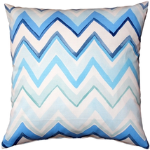 Pacifico Stripes Blue Throw Pillow 20X20, Complete with Pillow Insert - £49.53 GBP