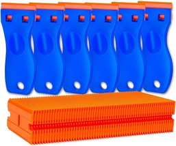 Plastic Razor Blade Scraper Tool, 6 Pcs Razor Scraper with 60 Pcs Plasti... - $15.31 CAD