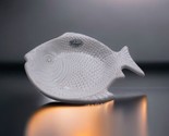 Olfaire Portugal White Ceramic Fish Medium Platter Serving Bowl 10” x 9” x2 - $19.80