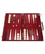 Open Box! 15&quot; Deluxe Middleton Games Backgammon Set - Maroon Velour - $75.22 CAD