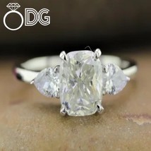 3 Carat Cushion Cut Moissanite Engagement Ring – D/VS1 Clarity, 925 Ster... - $4,170.00 MXN