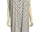 J.Jill Wear Ever Collection White Blue Stripe V Neck Sleeveless Dress 2X - £41.75 GBP