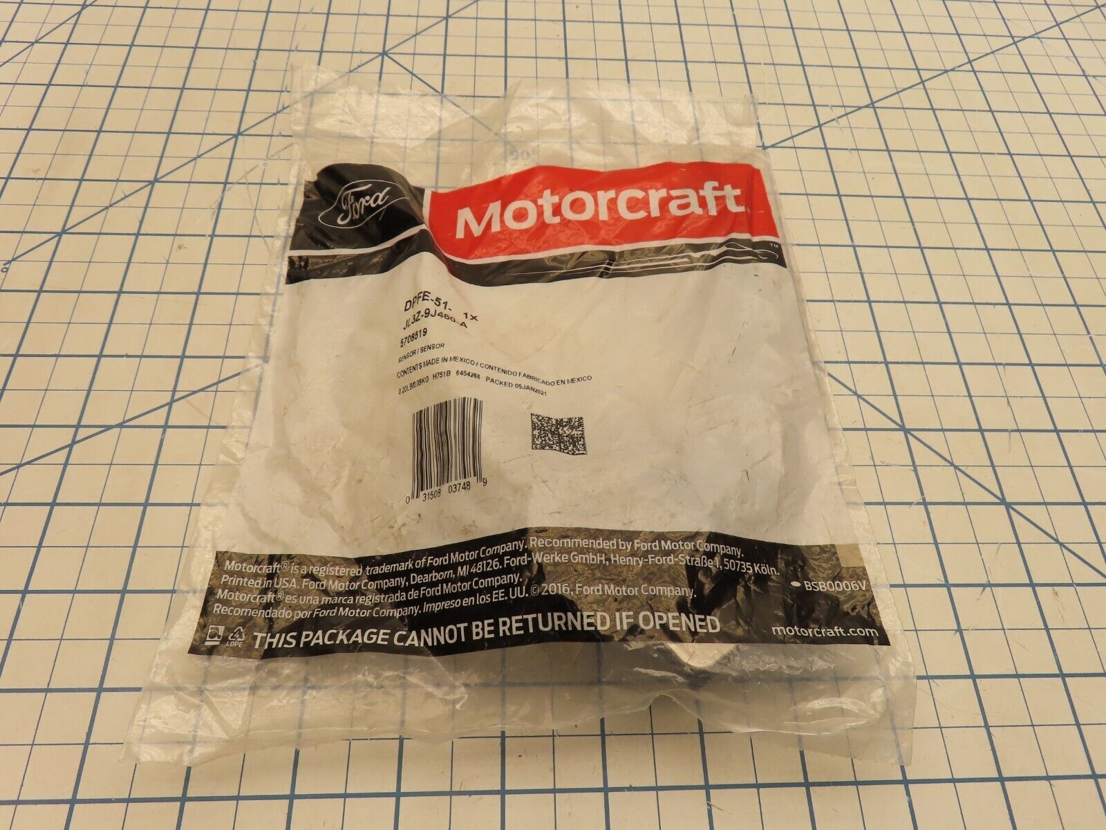 Ford JL3Z-9J460-A Pressure Sensor EGR DPFE-51 Factory Sealed - $84.15