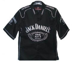 Nascar  Authentic Jack Daniels Black Embroidered Pit crew shirt  JH Desi... - $84.15