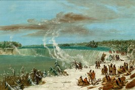 George Catlin Portage Around the Falls of Niagara at Table Rock + Ships Free - £30.50 GBP+