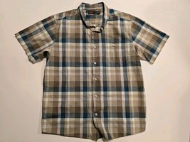 Mountain Hardwear Men&#39;s Shirt Size L Muti-color Plaid Button Up Short Sl... - $24.12