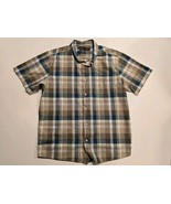 Mountain Hardwear Men&#39;s Shirt Size L Muti-color Plaid Button Up Short Sl... - $24.12