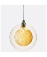 Hand blown glass orb ceiling pendant lighting unique elegant light fixtu... - £487.17 GBP