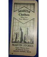 Martin Clothes Stores Grand Rapids MI Give Away Pocket Notebook 1953 - €3,46 EUR
