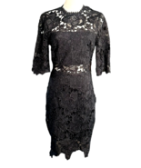 NEW Lulus A Fine Romance Lace Dress Size Small Black Cocktail Cut Out Mi... - $44.54