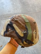 US ARMY ISSUE PASGT HEL MET WITH WOODLAND CAMO COVER - MEDIUM - $185.00