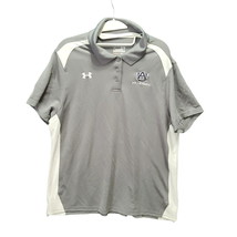 Under Armour Mens Polo Gray Size XL Polyester Blend Short Sleeve Auburn Tigers - $16.15