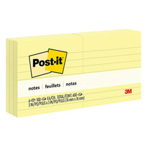Post-it Notes Lined 76x76mm (6pk) - Yellow - $25.80