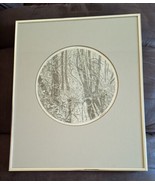 Beverly Ellstrand Signed Framed B&amp;W Pencil Sketch Drawing Landscape 14 X... - $58.11 CAD