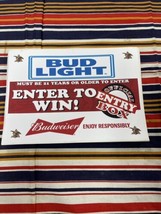 Vintage Lot (12) Budweiser Decals Bar Liquor Store Advertising Signs 7”x... - $11.88
