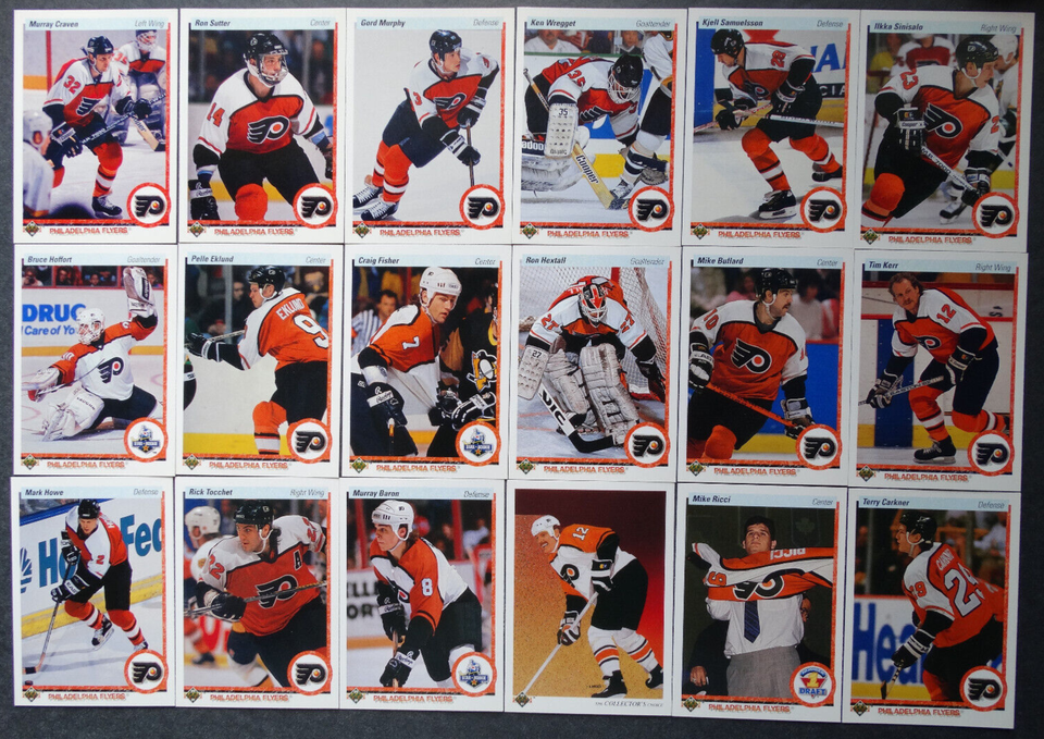 Primary image for 1990-91 Upper Deck UD Philadelphia Flyers Team Set of 18 Hockey Cards