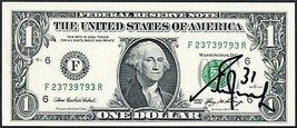 GRANT FUHR SIGNED ONE DOLLAR BILL EDMONTON OILERS MAPLE LEAFS SABRES BLU... - $48.99