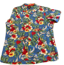 Hawaiian Tropical Floral XXL Button Down Vintage Mens Cremieux Germain - £16.40 GBP