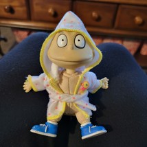 Rugrats Tommy Pickles 4&quot; Doll Duck Robe Vinyl Head Hands Feet Plush Body - £8.76 GBP