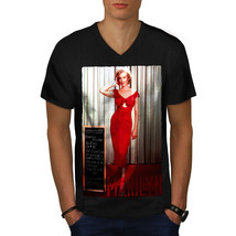 Marilyn Dress Celebrity Shirt America Men V-Neck T-shirt - £9.76 GBP