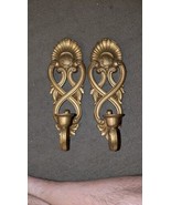 Vntg 1988 HOMCO Gold Ornate Wall Sconce Candle Holder Set #2230 Made In ... - $40.20 CAD