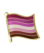 LESBIAN PRIDE FLAG LAPEL PIN 16mm LGBT Gay LGBTQ Enamel Hat Tack Badge W... - $148.39 MXN