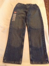 Size 14 Regular Wrangler jeans relaxed straight original blue Boys New western  - $9.99
