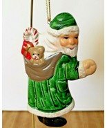 Russ Berrie Ceramic Santa with Sack of Toys Christmas Tree Ornament Item... - $6.92