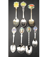 Lot of 7 Souvenir Collector Spoons Destinations Kennedy Space Center Yel... - £9.58 GBP