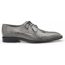 Belvedere Men Shoes Batta Gray Genuine Ostrich Lace Up 14006 image 3