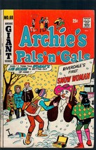 Vintage Comic Book Archie&#39;s Pals &#39;n Gals #68 February 1972 Snow Woman Cover - $8.80