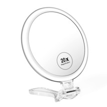 Mglimz 1X 20X Magnifying Travel Mirror, Double Sided Hand Mirror With Handle, - £32.94 GBP