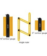 Contour Gauge w Lock 3 Pk 5&quot; &amp; 10&quot; Shape Duplication Profile Tool 1 Angl... - £16.10 GBP